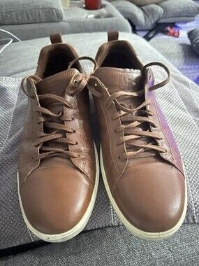 Cole Haan Men’s 12M Grand Leather Sneakers Brown Lace Up Casual Comfort Shoes
